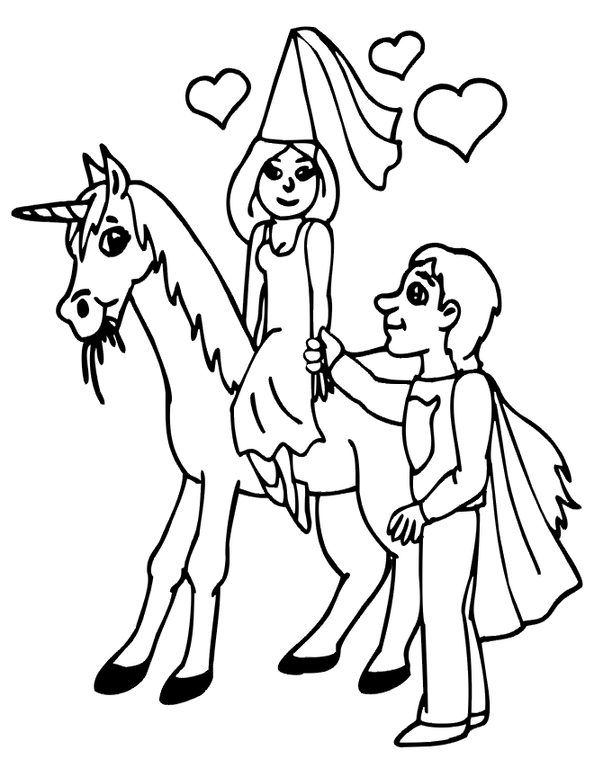 A Picture of a Unicorn Printable Sheets kids riding a unicorn Colouring 2021 a 0489 Coloring4free
