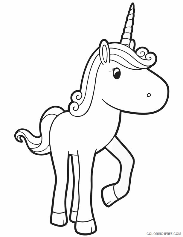 A Picture of a Unicorn Printable Sheets te baby unicorn Colouring Pages 2021 a 0492 Coloring4free