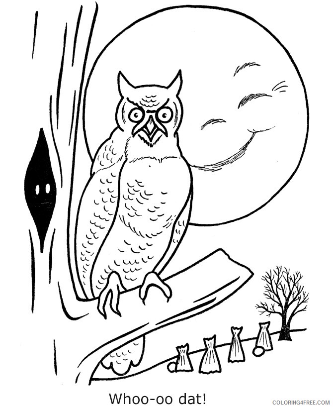 A Picture of an Owl Printable Sheets These Free Printable Halloween Owl 2021 a 0515 Coloring4free