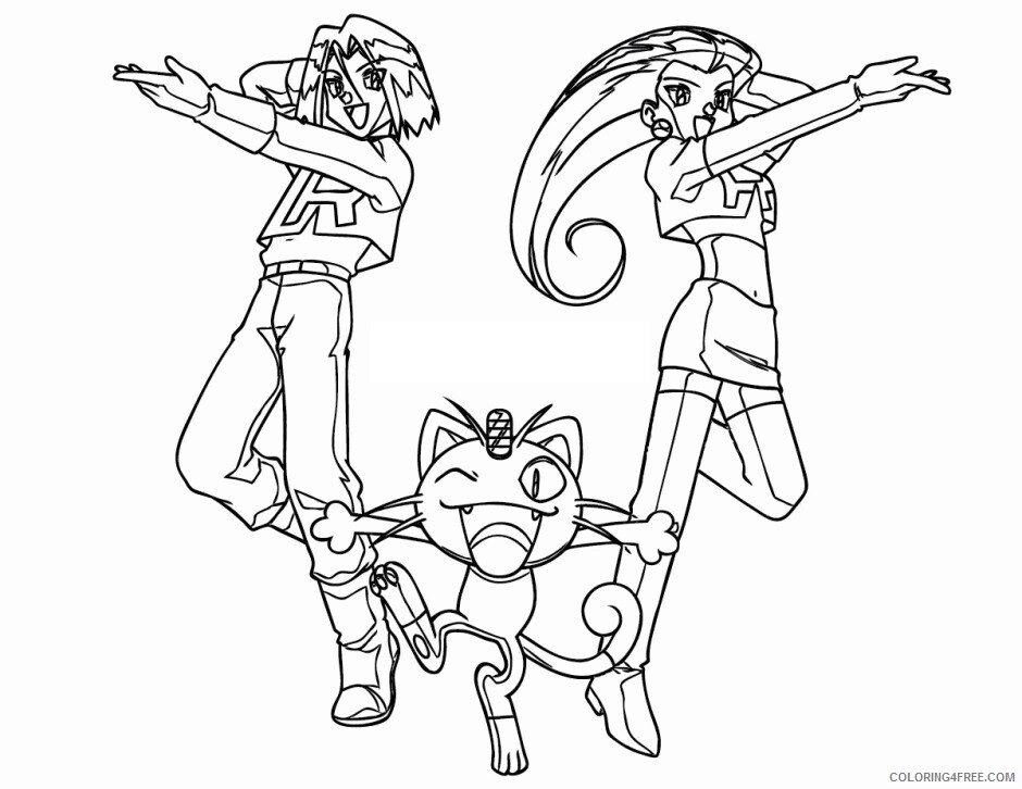 A Team Coloring Pages Printable Sheets Pokemon Team Rocket 2021 a 0690 Coloring4free