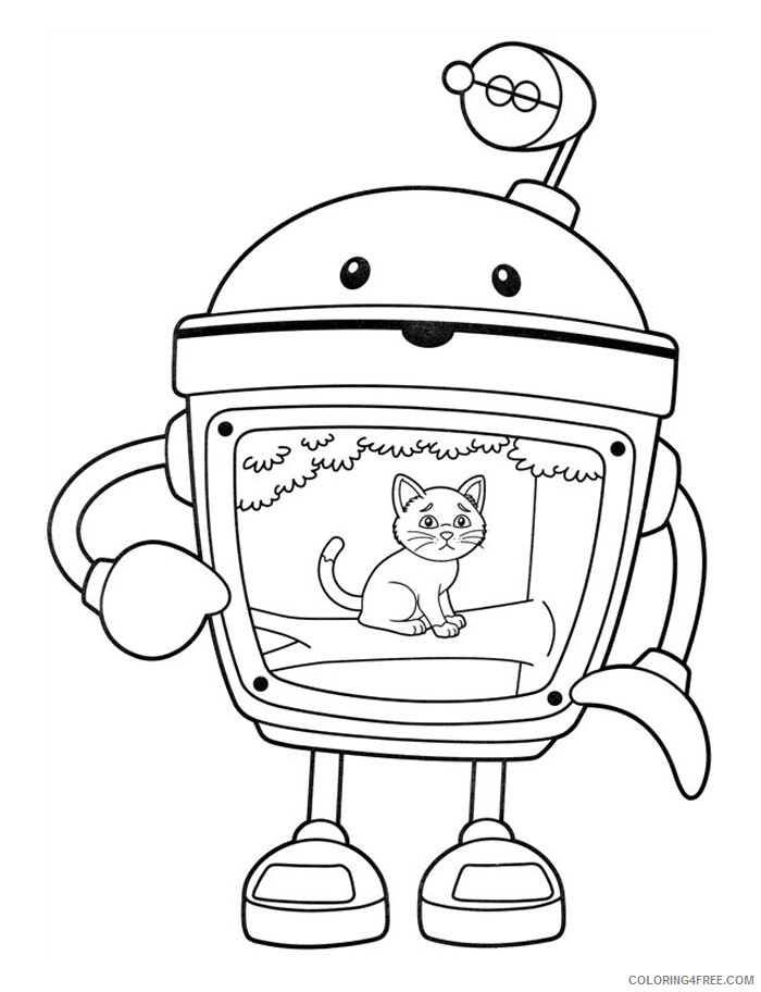 A Team Coloring Pages Printable Sheets Team Umizoomi Bot the super 2021 a 0699 Coloring4free