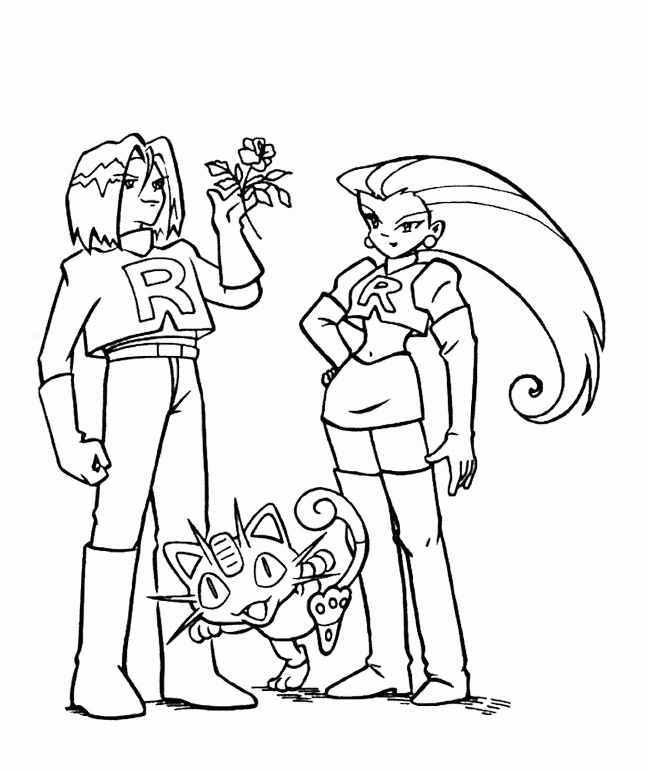 A Team Coloring Pages Printable Sheets pokemon team rocket Colouring Pages 2021 a 0691 Coloring4free