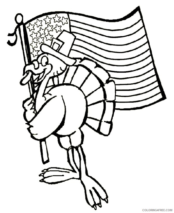 A Turkey For Thanksgiving Book Printable Sheets Patriotic Turkey Thanksgiving Pages 2021 a 0717 Coloring4free