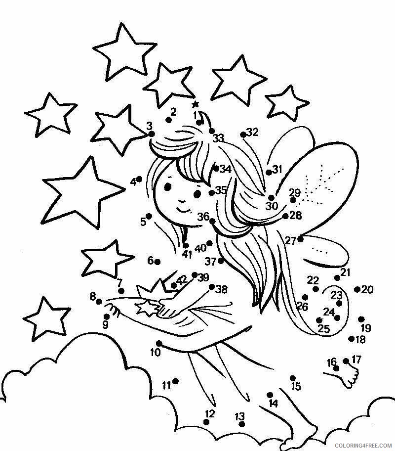 A simple dot to dot worksheet Printable Sheets Beautiful Fairy Cartoon Dot To 2021 a 0667 Coloring4free