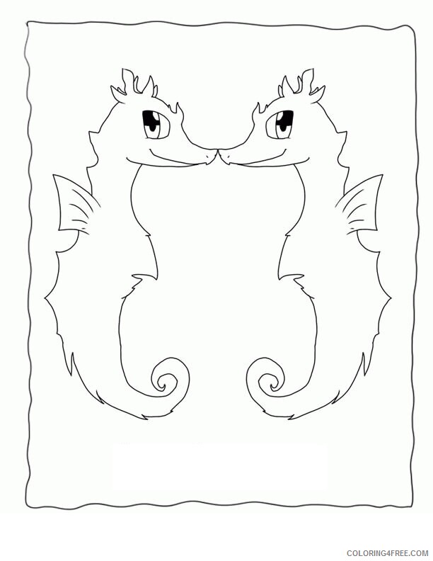 A z Animals for Kids Printable Sheets Cartoon Animals Seahorse 2021 a 4334 Coloring4free