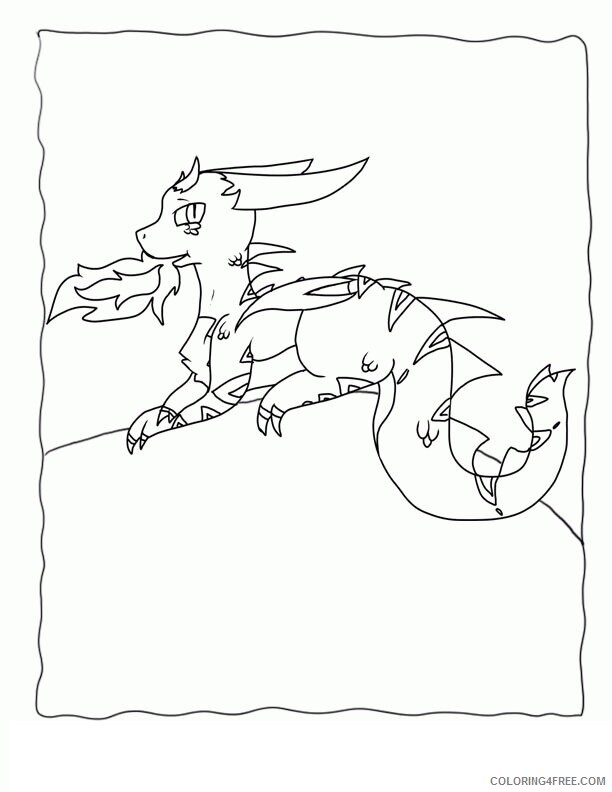 A z Animals for Kids Printable Sheets Dragon Cartoon Echos 2021 a 4335 Coloring4free
