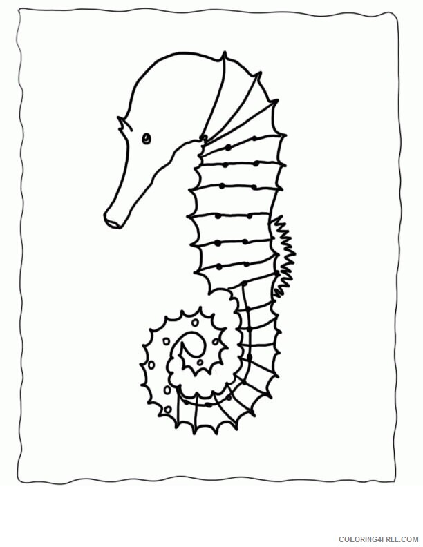 A z Animals for Kids Printable Sheets Free Seahorse Page Collection 2021 a 4340 Coloring4free