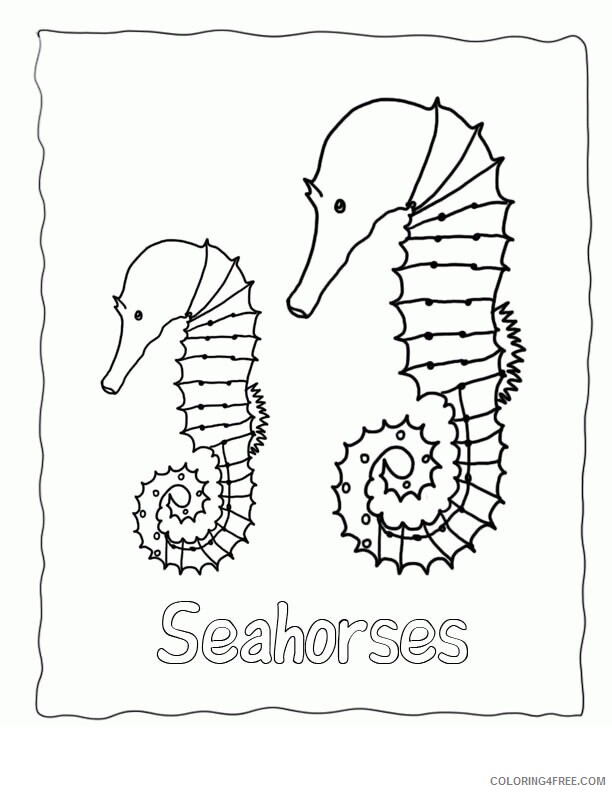 A z Animals for Kids Printable Sheets Free Seahorse Page Collection 2021 a 4341 Coloring4free