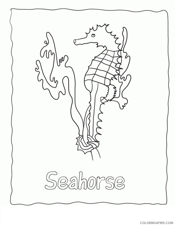 A z Animals for Kids Printable Sheets Free Seahorse Sheet Collection 2021 a 4342 Coloring4free