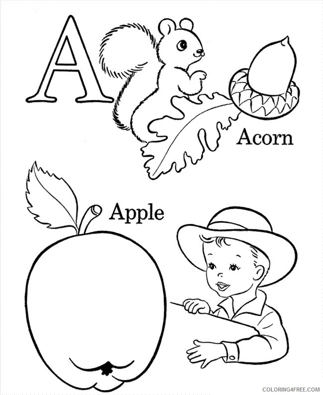 ABC Alphabet Coloring Pages Printable Sheets 123 13 Free 2021 a 0777 Coloring4free