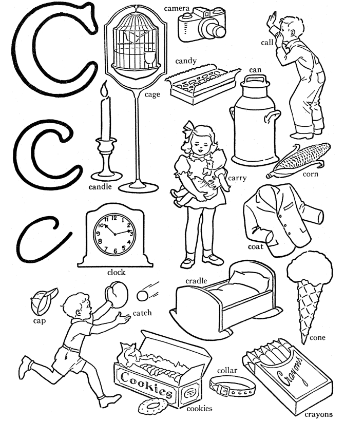 ABC Coloring Printable Sheets ABC Words – 2021 a 0816 Coloring4free