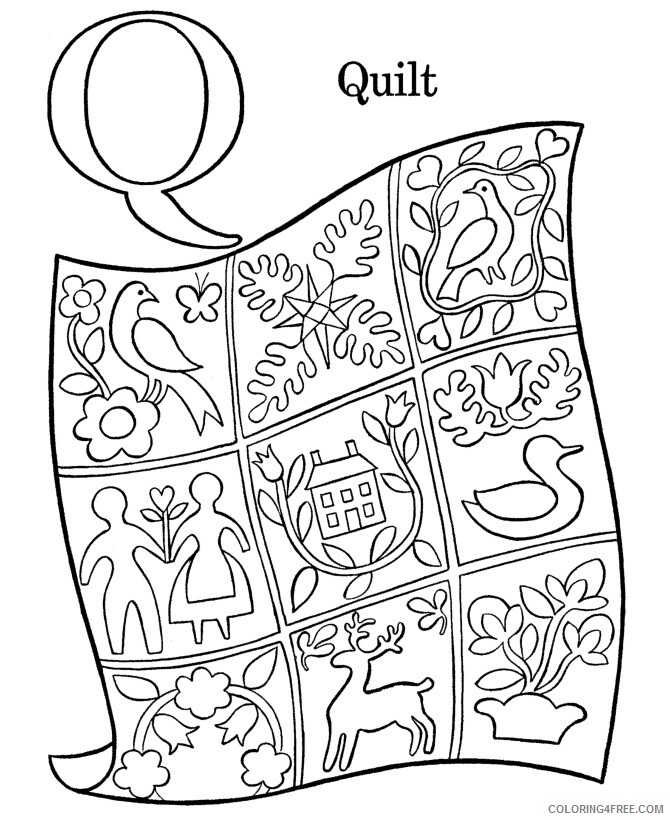 ABC Coloring Printable Sheets ABC color sheet Letter Q 2021 a 0801 Coloring4free