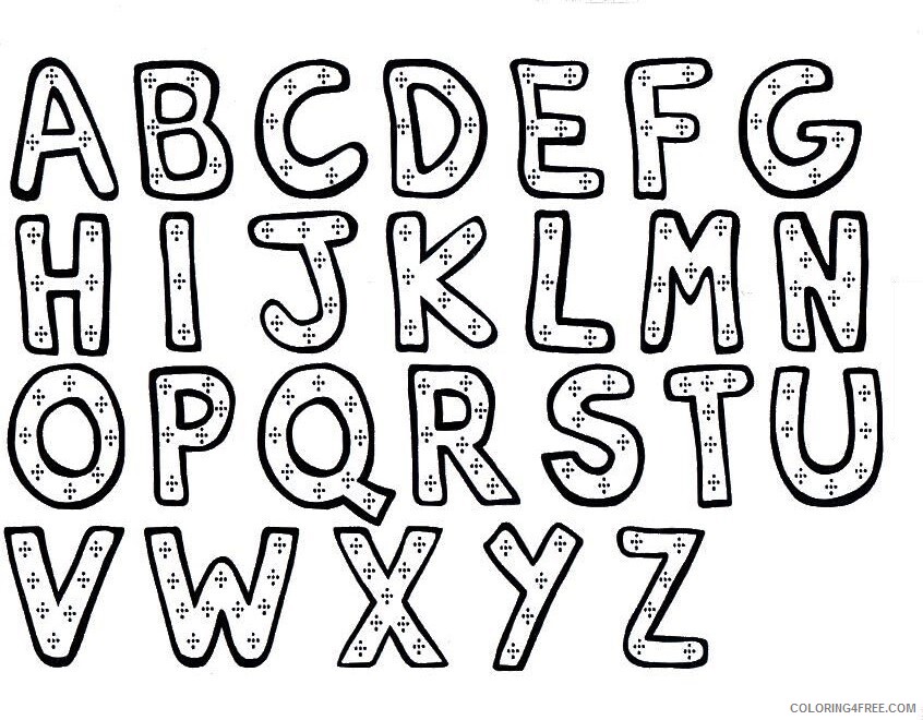 ABC Coloring Printable Sheets Learning Alphabet Page for 2021 a 0830 Coloring4free