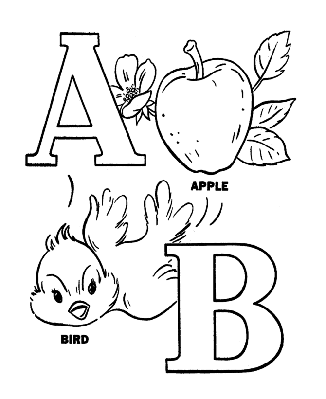 ABCD Coloring Pages Printable Sheets ABC Pre K Activity 2021 a 1057 Coloring4free