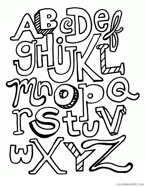 Abc Coloring Book Printable Sheets The ABC Letters Free Printable 2021 a 0870 Coloring4free