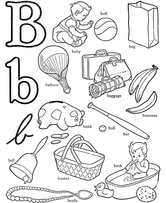 Abc Coloring Page Printable Sheets ABC Words – 2021 a 0885 Coloring4free