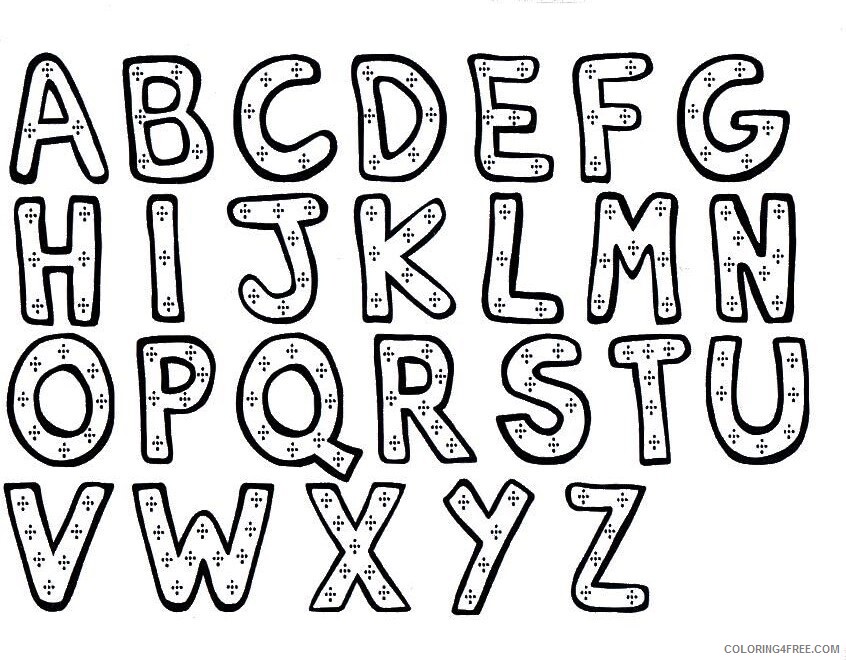 Abc Coloring Page Printable Sheets Learning Alphabet Page for 2021 a 0896 Coloring4free