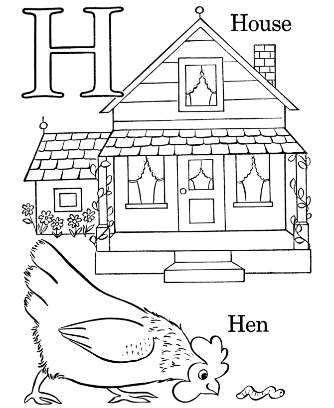 Abc Coloring Pages Printable Printable Sheets Alphabet Letter H 2021 a 0937 Coloring4free