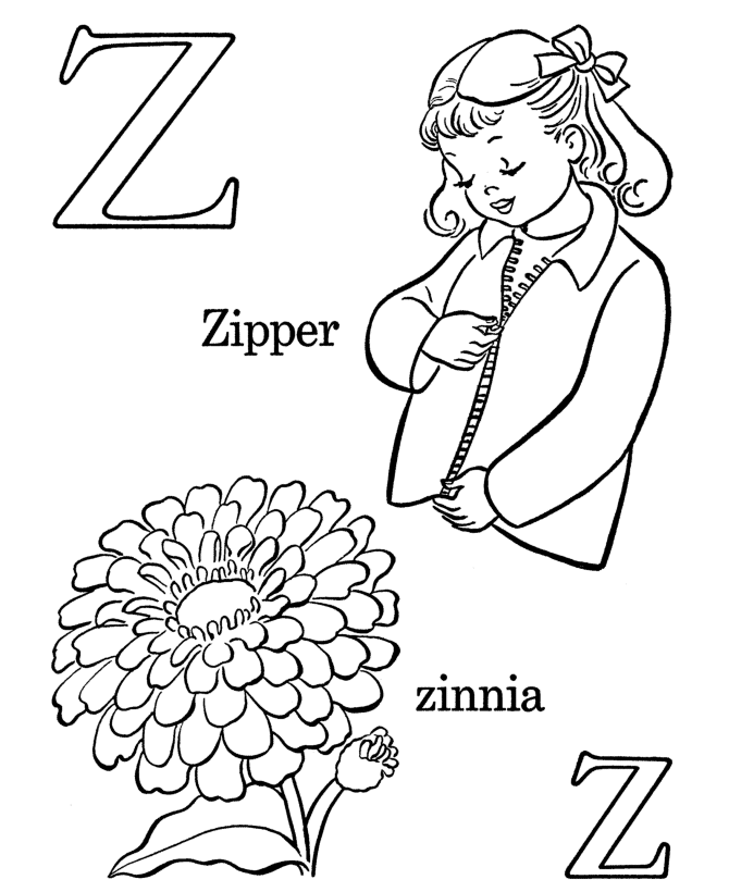 Abc Coloring Pages Printable Printable Sheets Alphabet Letter Z 2021 a 0941 Coloring4free