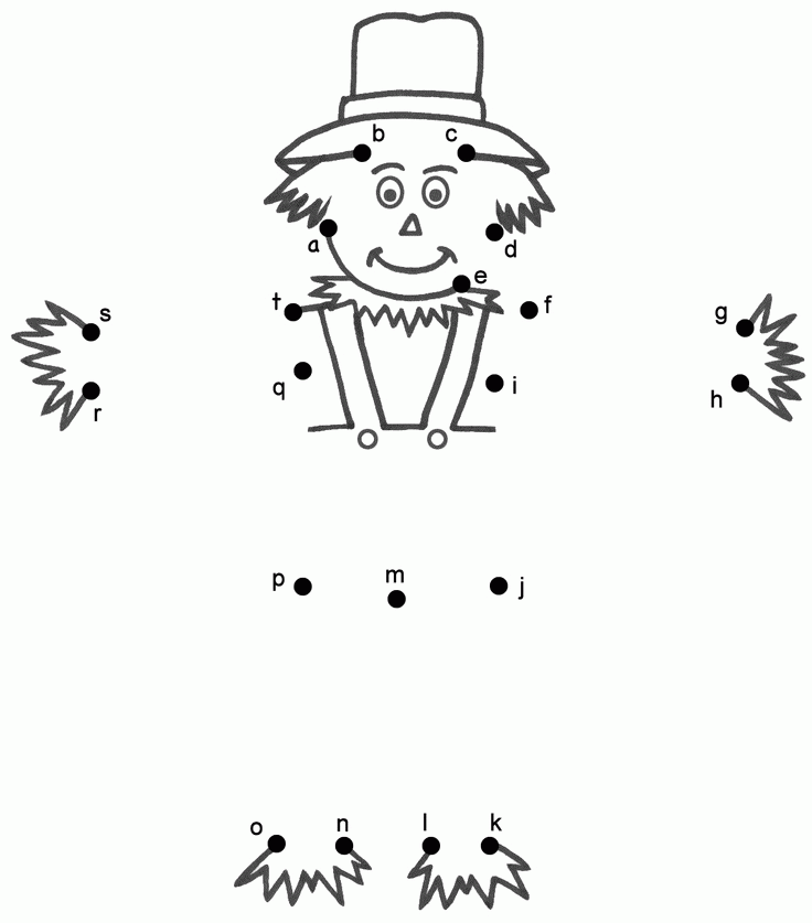 Abc Dot To Dot Printable Sheets scarecrow gif 2021 a 0993 Coloring4free