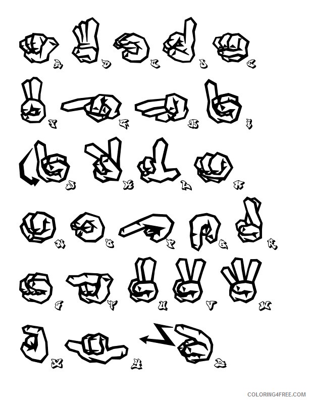 Abc Dot To Dot Printables Printable Sheets Free Printable Sign Language Alphabet 2021 a Coloring4free