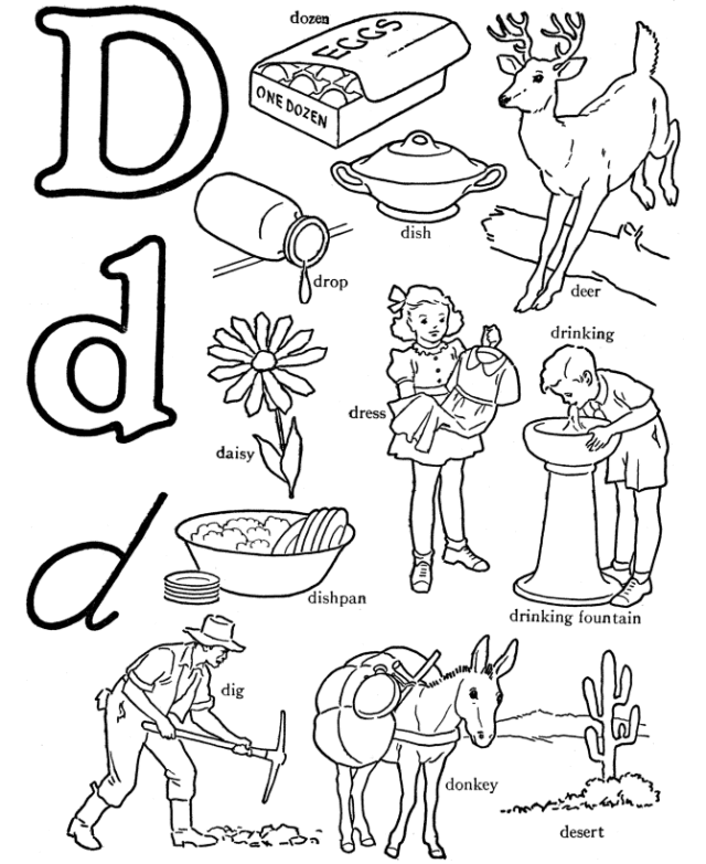 Abc Letters Coloring Pages Printable Sheets ABC Words – 2021 a 1003 Coloring4free