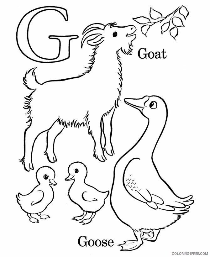 Abc Letters Coloring Pages Printable Sheets Alphabet Letter G Pages 2021 a 1008 Coloring4free
