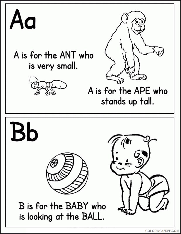 Abc Letters Coloring Pages Printable Sheets Free printable alphabet pages 2021 a 1009 Coloring4free