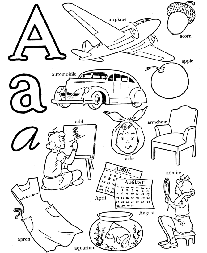 Abc Pages Printable Sheets ABC Words – 2021 a 1017 Coloring4free