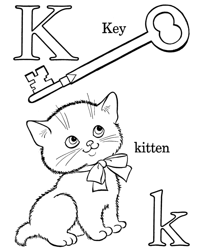 Abc Printable Coloring Pages Printable Sheets Alphabet Letter K 2021 a 1032 Coloring4free