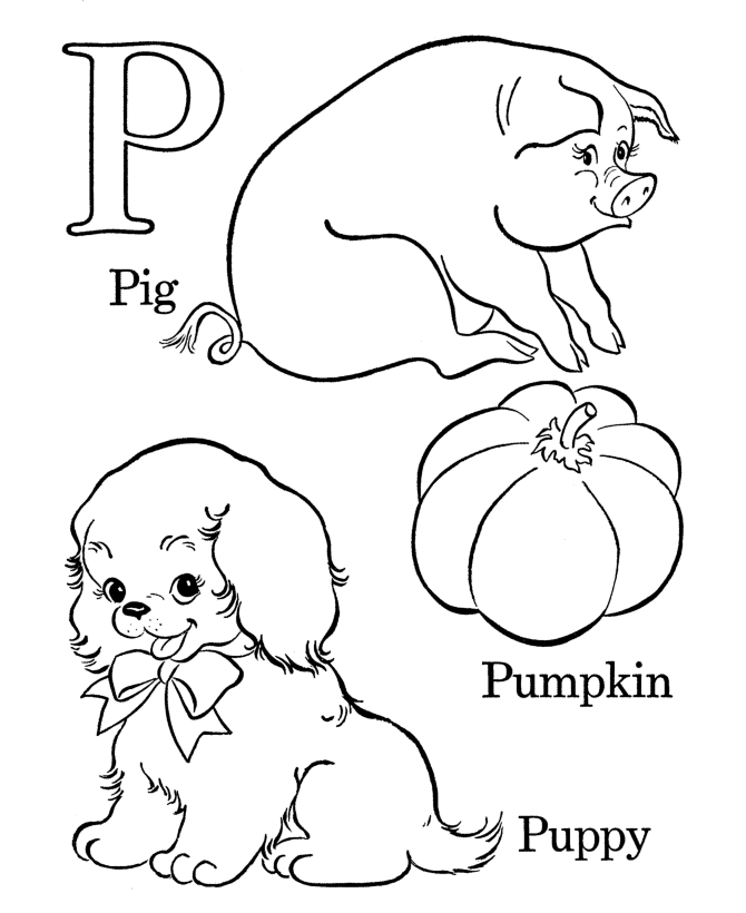 Abc Printable Coloring Pages Printable Sheets Alphabet Letter P 2021 a 1033 Coloring4free