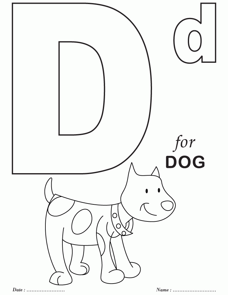 Abc Printable Coloring Pages Printable Sheets alphabet letter d Colouring Pages 2021 a Coloring4free