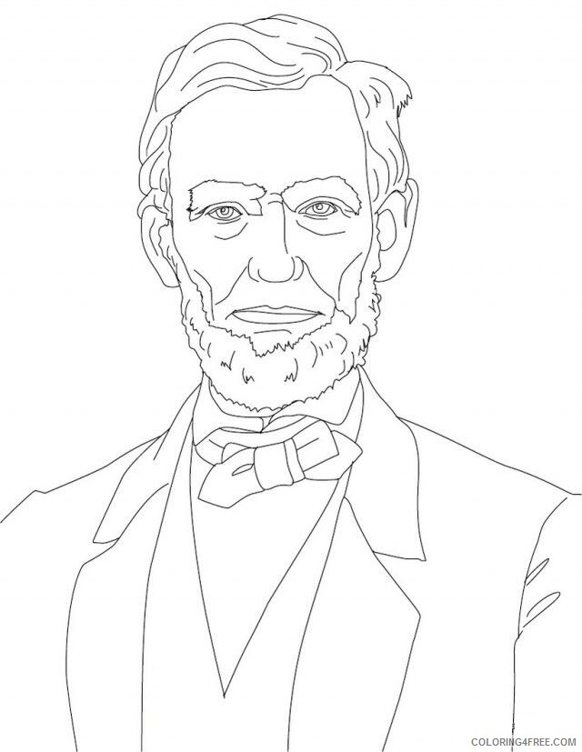 Abe Lincoln Coloring Page Printable AMERIKANISCHE PR SIDENTEN Pr Sident 2021 a Coloring4free