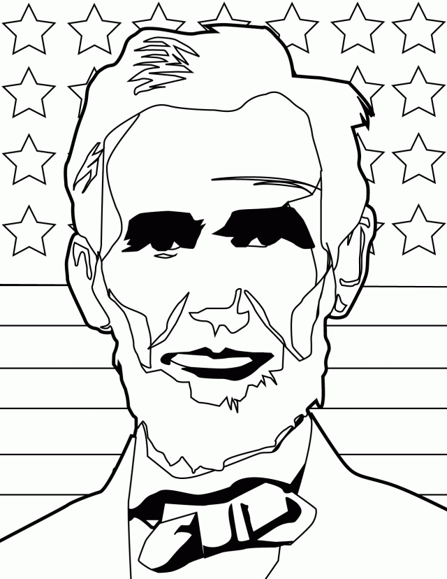 Abe Lincoln Coloring Page Printable Sheets Abraham Lincoln Page Abe 2021 a 1080 Coloring4free