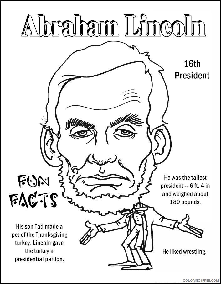Abe Lincoln Coloring Page Printable Sheets Abraham Lincoln Page jpg 2021 a 1082 Coloring4free