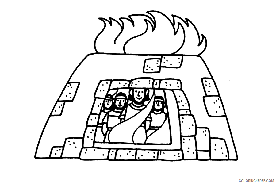 Abednego Coloring Pages Printable Sheets The Fiery Furnace Mission Bible 2021 a 1137 Coloring4free