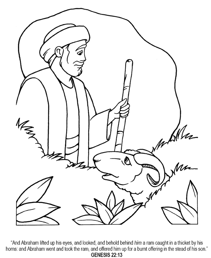 Abraham And Isaac Coloring Page Printable Sheets Abraham and Isaac Page 2021 a 1153 Coloring4free