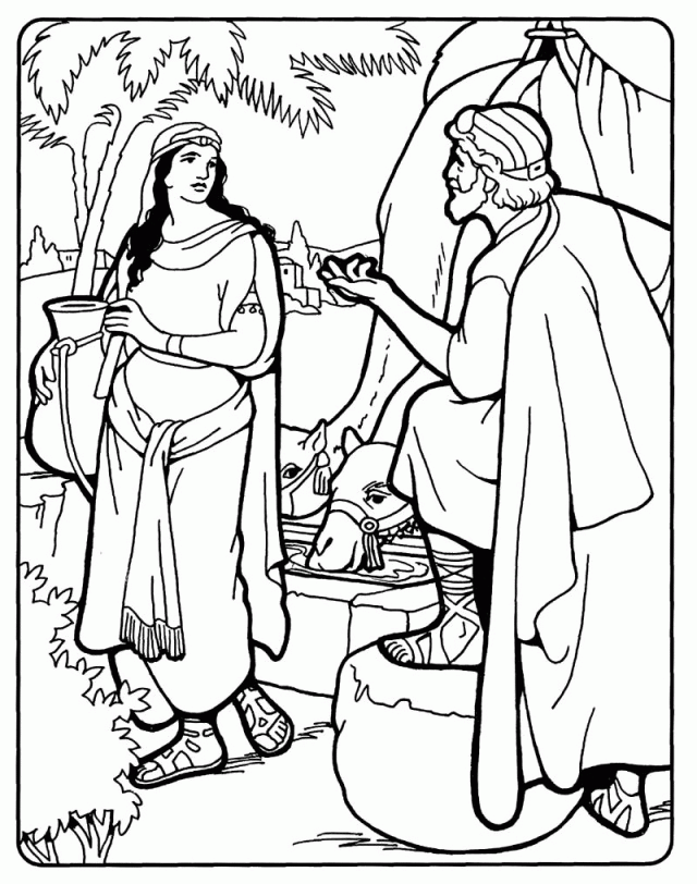 Abraham And Lot Printable Sheets Abraham Finds A Wife Of 2021 a 1168 Coloring4free
