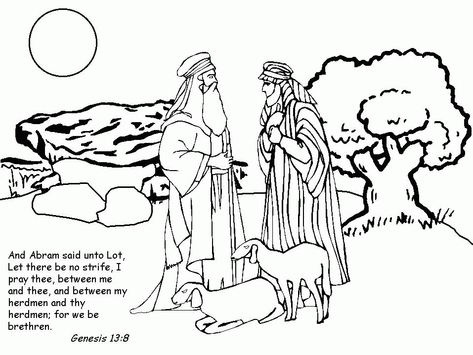 Abraham Coloring Page Printable Sheets Abraham And Lot Pages 2021 a 1203 Coloring4free