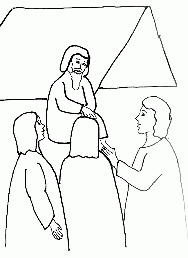 Abraham Coloring Pages Printable Sheets abraham and 3 angels Colouring 2021 a 1224 Coloring4free