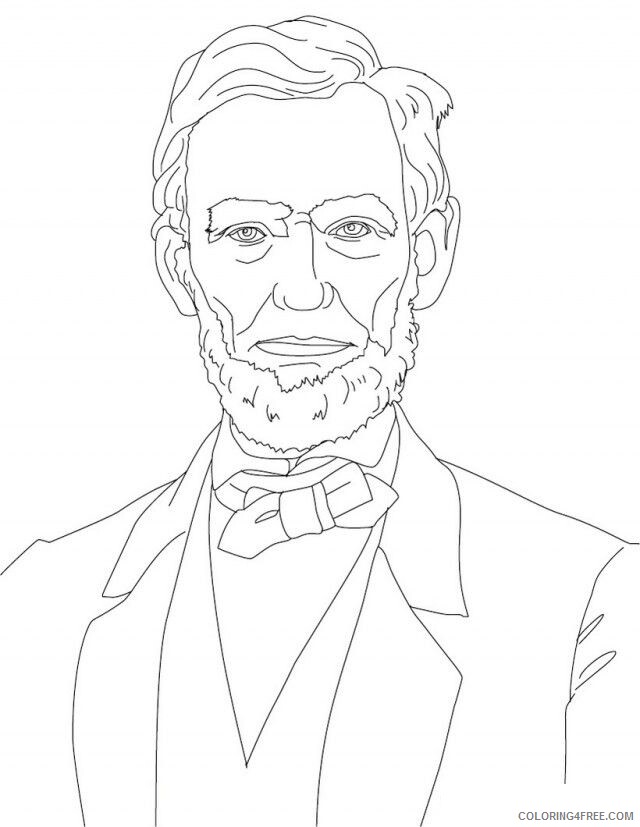 Abraham Lincoln Coloring Page Printable Sheets AMERIKANISCHE PR SIDENTEN 2021 a 1248 Coloring4free
