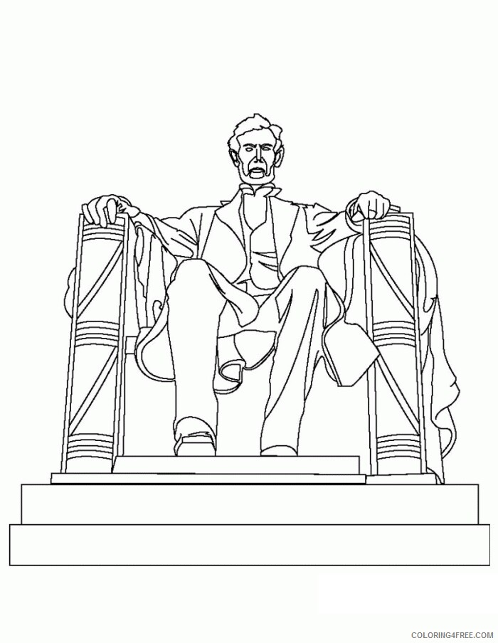 Abraham Lincoln Coloring Page Printable Sheets Lincoln Memorial Page Sheet 2021 a 1253 Coloring4free
