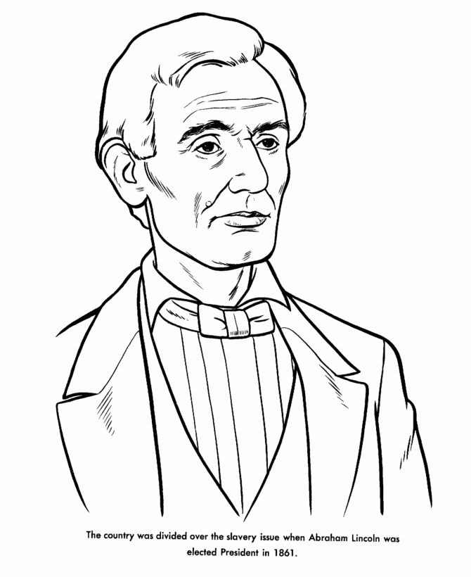 Abraham Lincoln Coloring Page Printable Sheets Of Abraham Lincoln 2021 a 1250 Coloring4free