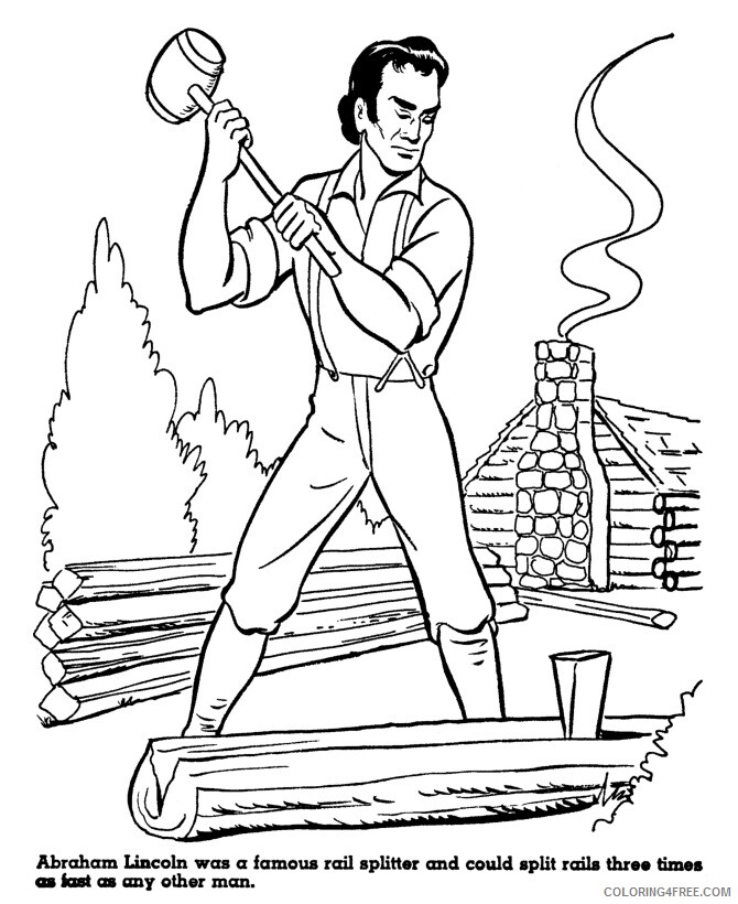 Abraham Lincoln Coloring Pages Printable Abraham Lincoln Printable Page 2021 a Coloring4free