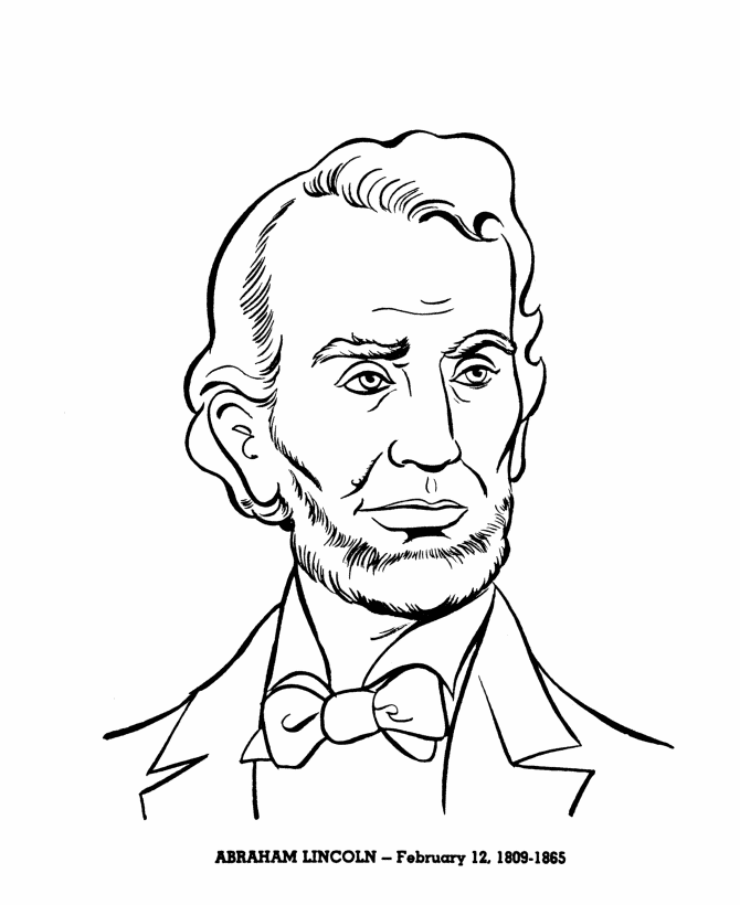 Abraham Lincoln Coloring Pages Printable Printable Sheets Bluebonkers US Presidents pages 2021 a 1279 Coloring4free