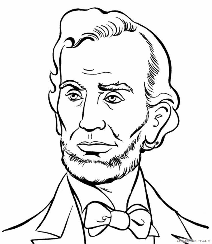 Abraham Lincoln Coloring Pages Printable Sheets Abraham Lincoln Presidents Day 2021 a Coloring4free