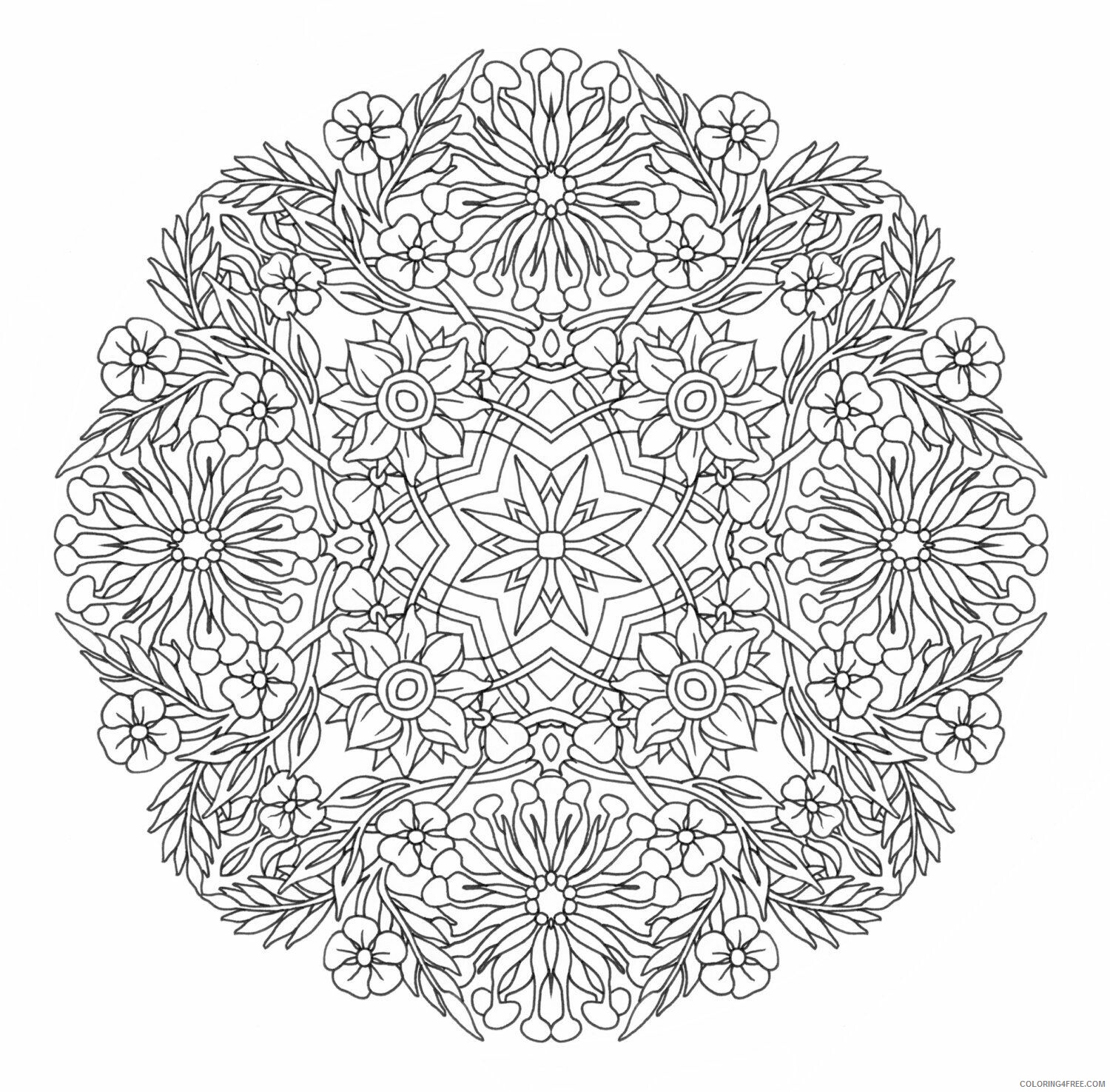 Abstract Coloring Pages Full Printable Sheets Free Mandala Abstract 2021 a 1390 Coloring4free
