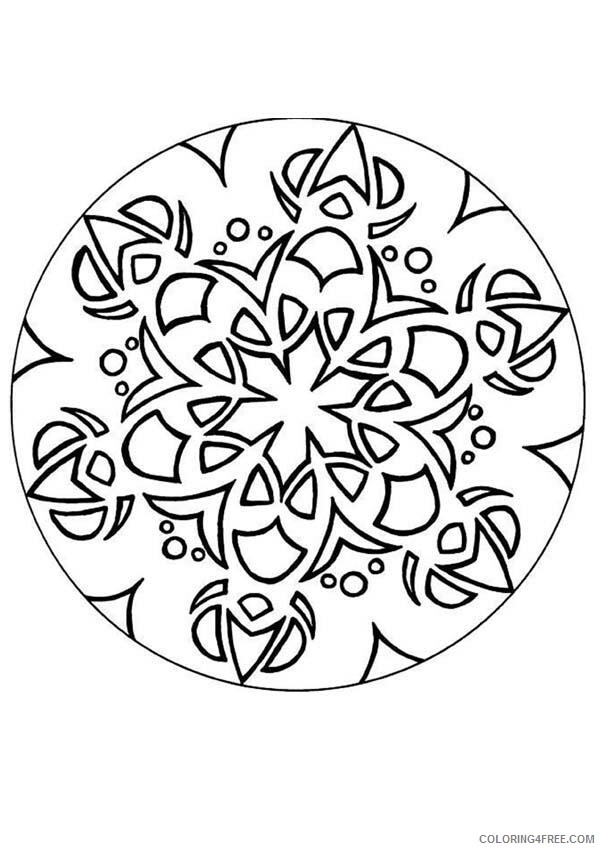 Abstract Coloring Pages Printable Printable Sheets snowflake mandala Coloring 2021 a 1403 Coloring4free