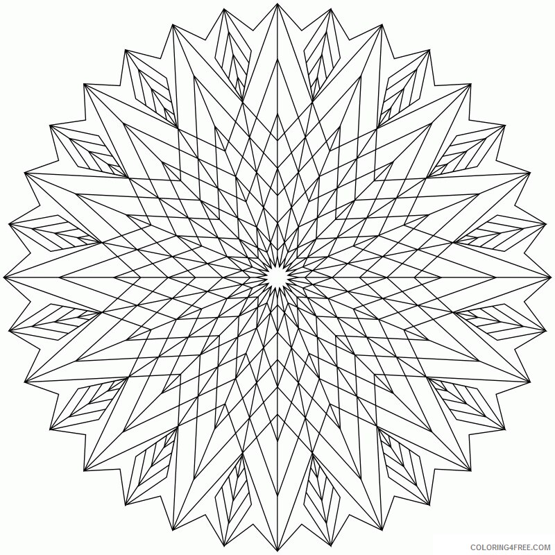 Abstract Coloring Pages for Adults Printable Sheets abstract geometric Colouring page 2021 a 1342 Coloring4free