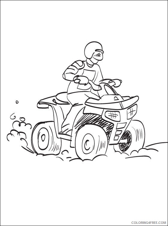 ATV Coloring Pages Printable Sheets All terrain vehicle ATV coloring 2021 a 3546 Coloring4free
